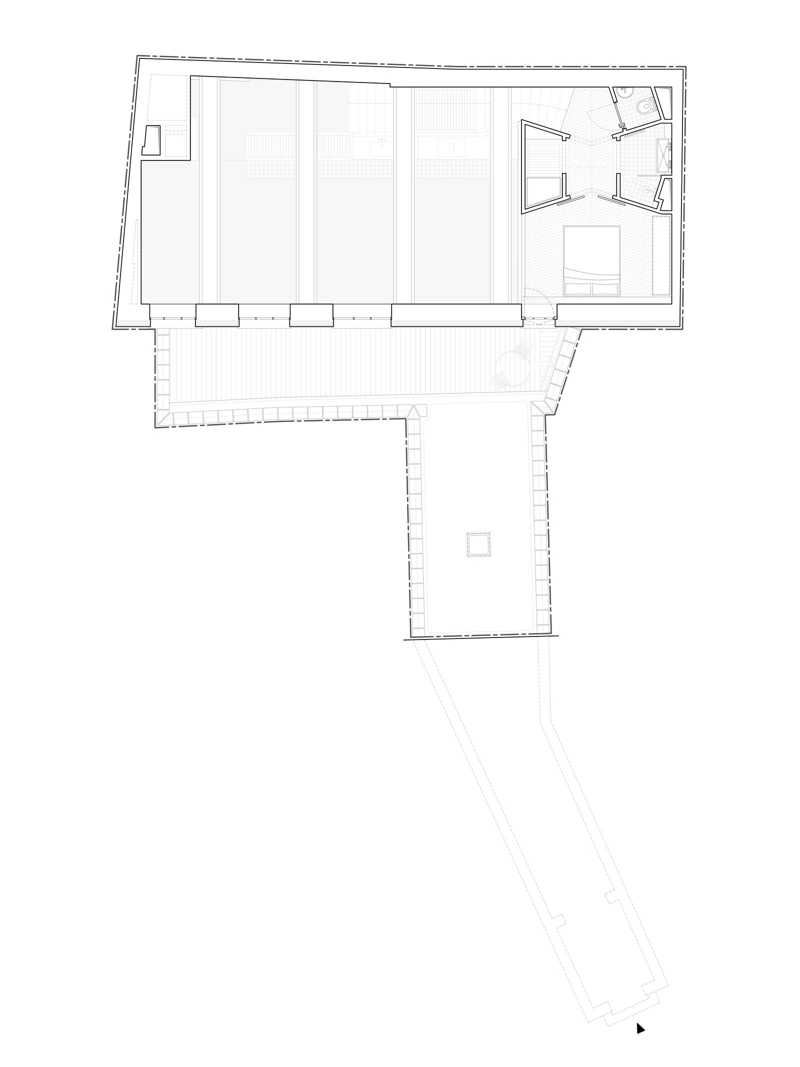 Plan d’étage, mezzanine.