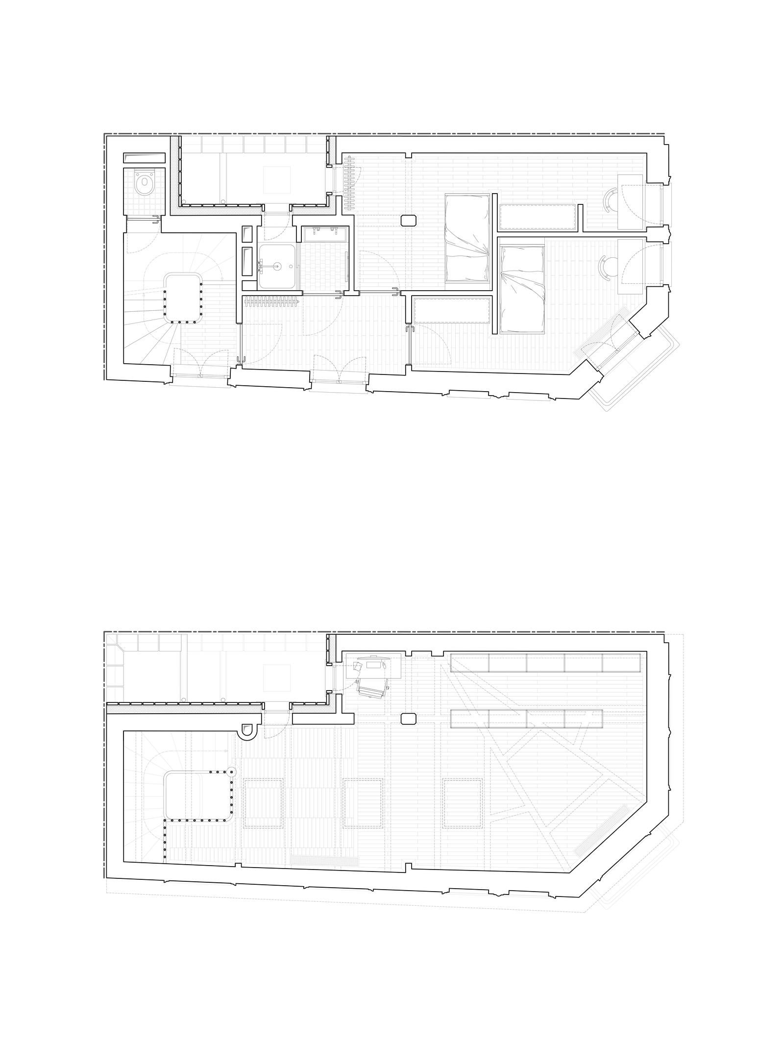 Plans d’étage, R+2, combles.