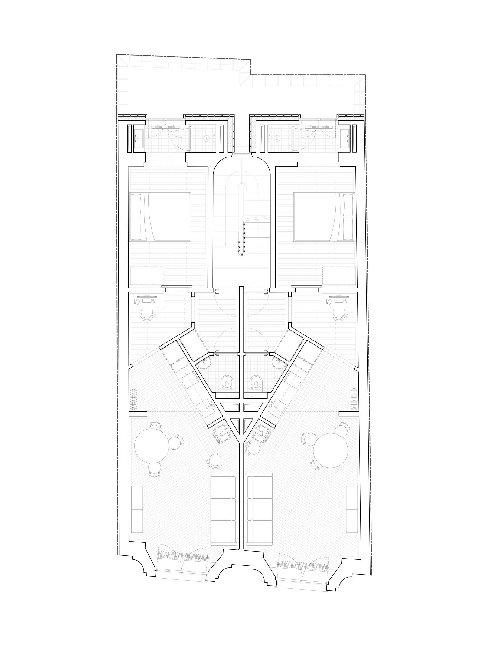 Plan d’étage, R+1, R+2, R+3, R+4.