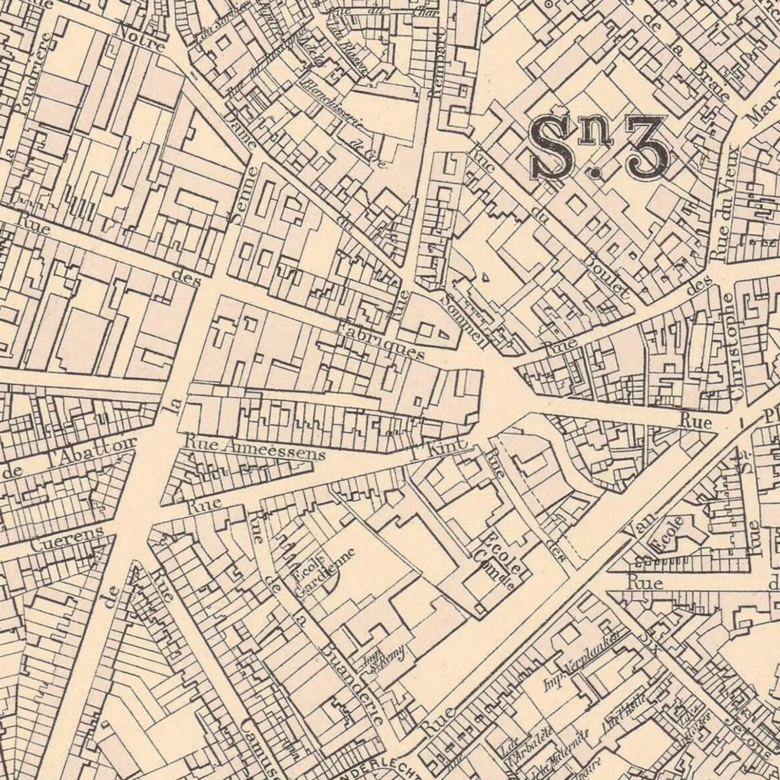 Institut cartographique militaire, Bruxelles et ses environs, 1881.