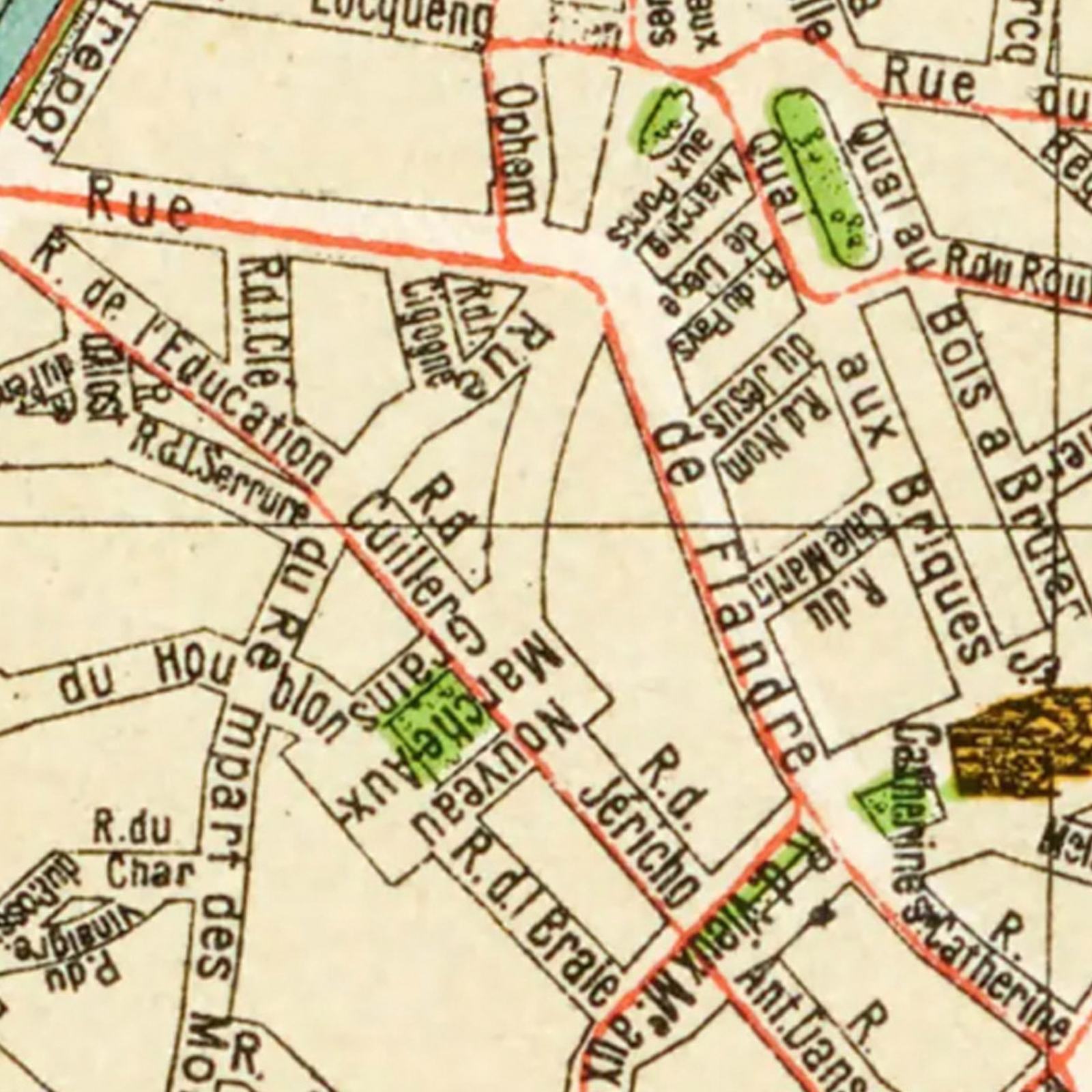 City map of Brussels, Ernst Thom, Dr. Corn. Loewe, 1917.